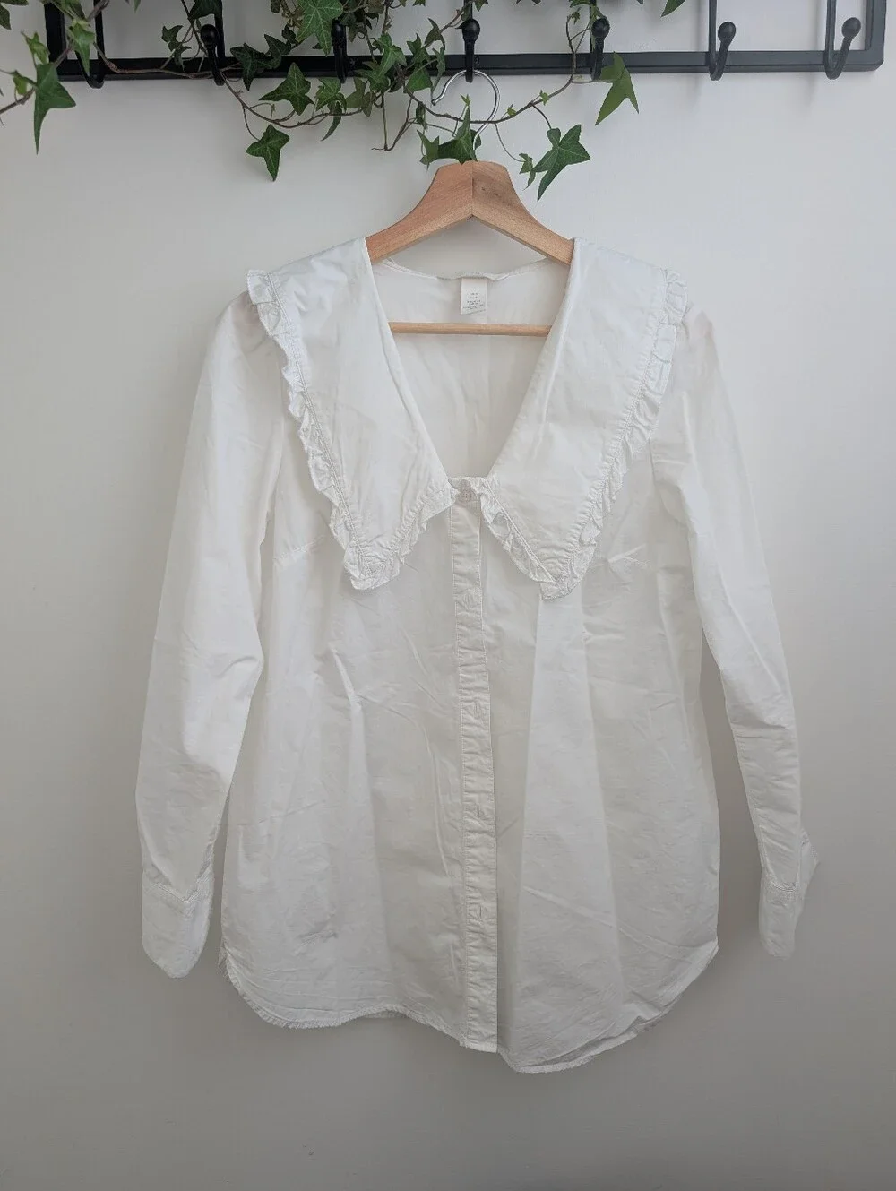H&M 100% Cotton Peter Pan Collar Shirt - Picture 1 of 5
